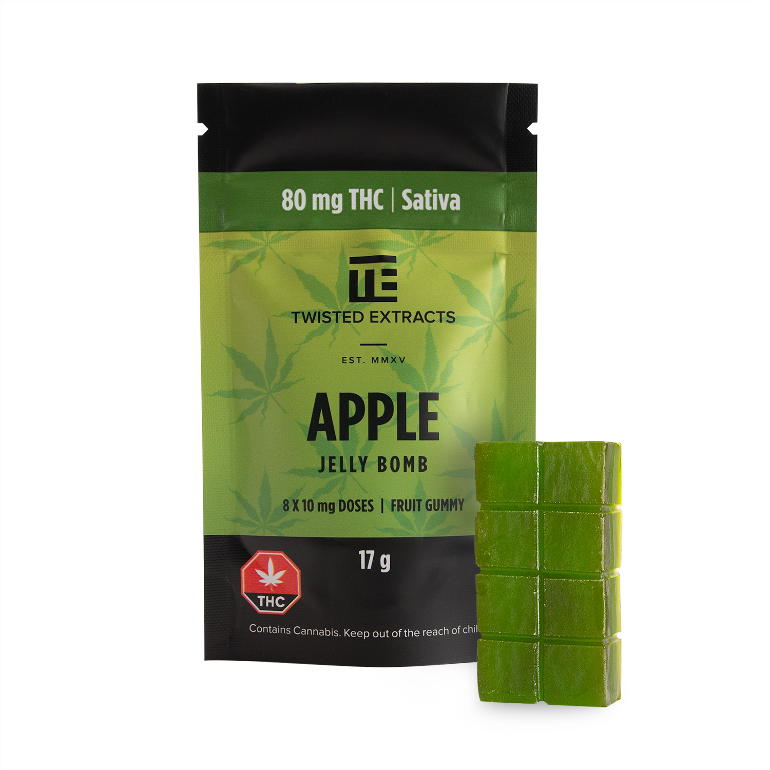 Twisted Extracts – Apple Jelly Bomb – Sativa – 80mg THC | BC Weed Edible Canada Twisted Extracts – Apple Jelly Bomb – Sativa – 80mg THC | BC Weed Edible Canada