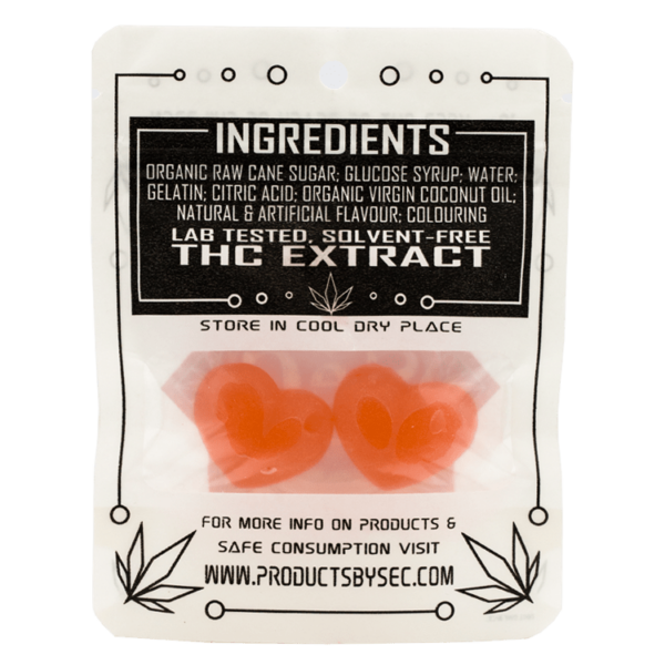 SEC – Hearts- 50mg THC | BC Weed Edible Canada