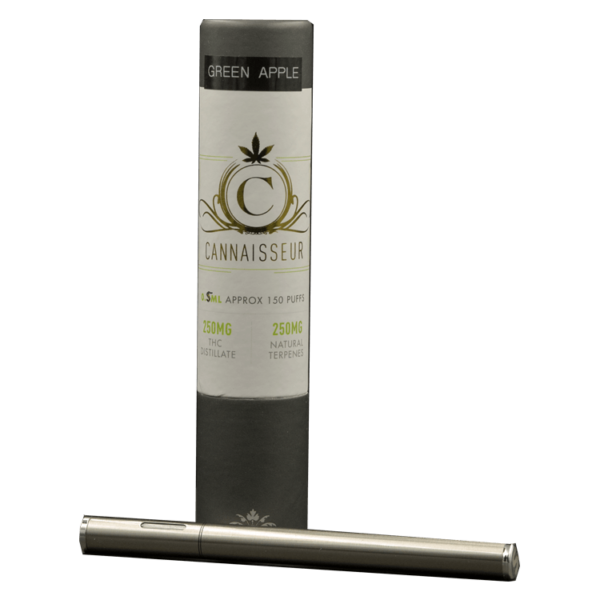 Cannaisseur – Disposable THC Distillate Pen – Green Apple 0.5ml | BC Weed Edible Canada Cannaisseur – Disposable THC Distillate Pen – Green Apple 0.5ml | BC Weed Edible Canada