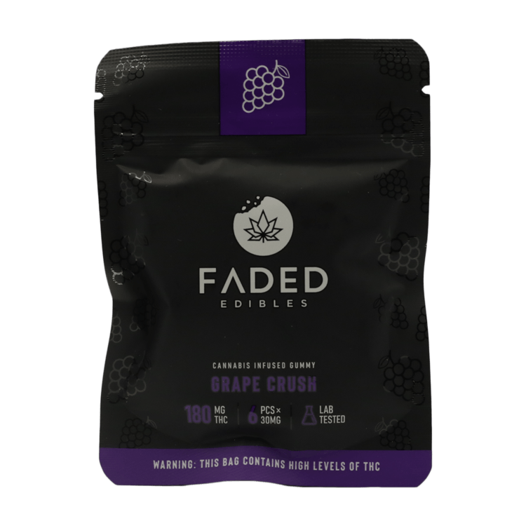 Faded Edibles – Grape Crush – 180mg | BC Weed Edible Canada Faded Edibles – Grape Crush – 180mg | BC Weed Edible Canada