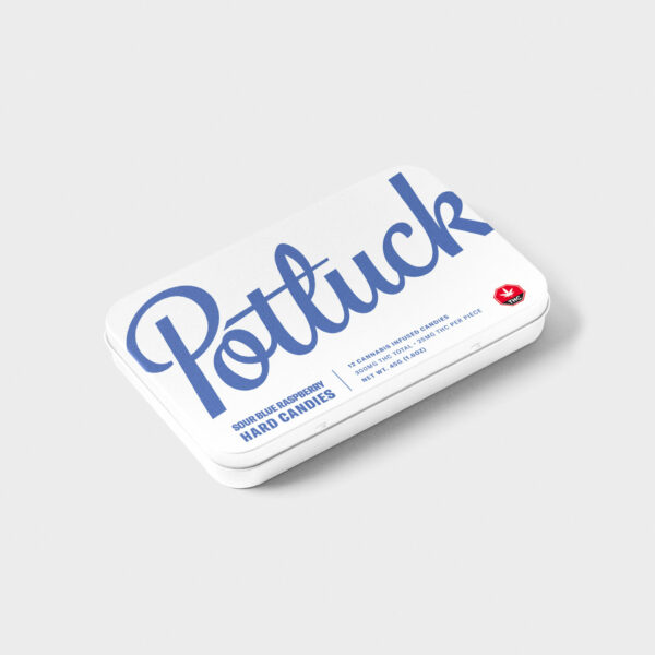 Potluck – Hard Candy – Sour Blue Raspberry – 300mg THC | BC Weed Edible Canada