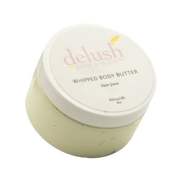 Delush Bath and Body – Whipped Body Butter – Vain Jane 300mg CBD | BC Weed Edible Canada Delush Bath and Body – Whipped Body Butter – Vain Jane 300mg CBD | BC Weed Edible Canada