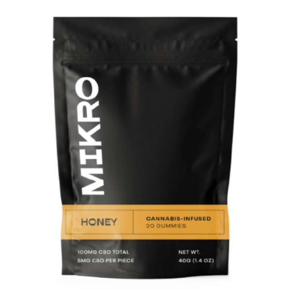 Mikro – CBD Gummies – 100mg CBD – Honey | BC Weed Edible Canada Mikro – CBD Gummies – 100mg CBD – Honey | BC Weed Edible Canada