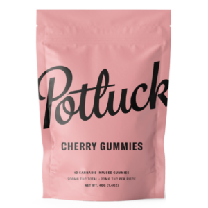Potluck Extracts – Cherry Gummies – 200mg THC | BC Weed Edible Canada Potluck Extracts – Cherry Gummies – 200mg THC | BC Weed Edible Canada