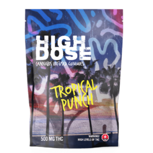 High Dose – edibles Infused Gummies – Tropical Punch – 500mg/1000mg | BC Weed Edible Canada